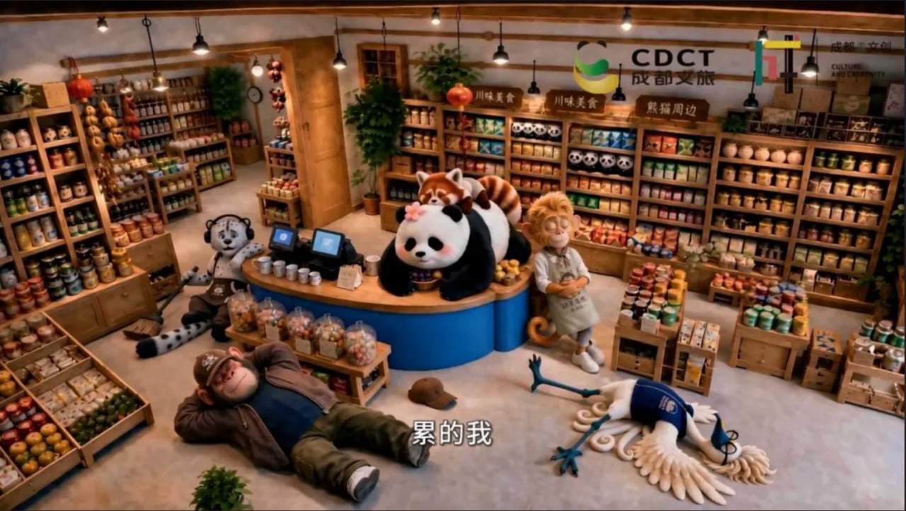 乐不思熟杂货铺,成都文旅,AI动画短剧,宽窄巷子,治愈系漫剧